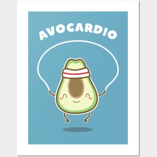 Avocardio funny fitness pun Posters and Art